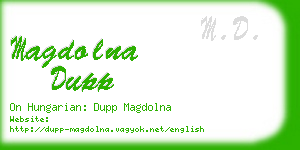 magdolna dupp business card